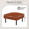 TUYOHW Small Ottoman with Legs,22 Inch Corduroy Footstool 440lbs Capacity,Square Padded Stool for Living Room,Bedroom,Entryway - 3 of 4