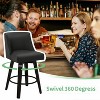 Dyonery 26" Bar Stools Set of 2/3, Modern PU Leather Counter Height Stools with Metal Legs & Footrest, Armless Chairs with Back for Kitchen - 4 of 4
