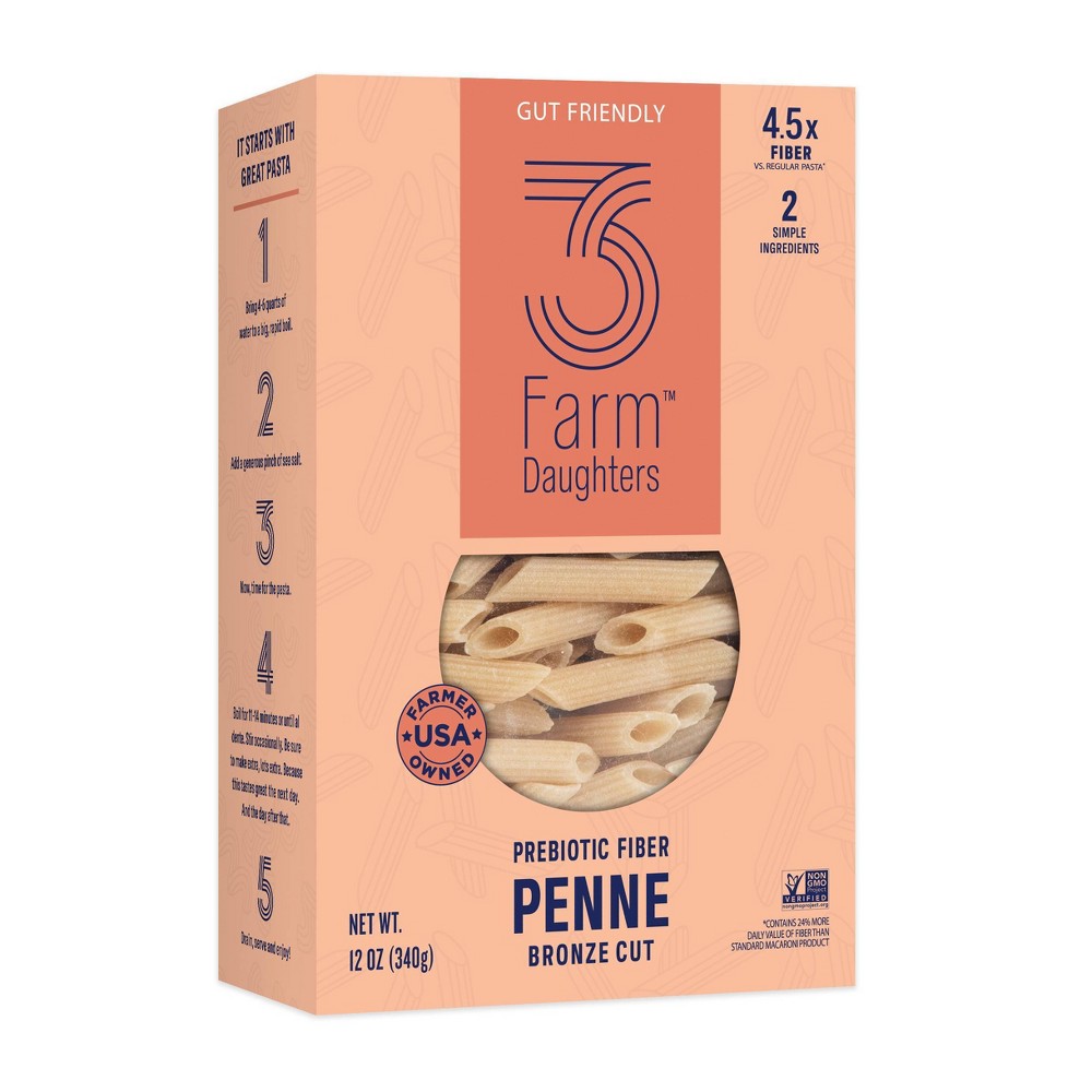 3 Farm Daughters High Fiber Penne Pasta - 12oz