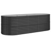 vidaXL Garden Raised Bed PP Anthracite 16.9"x16.9"x13.8" - 2 of 4