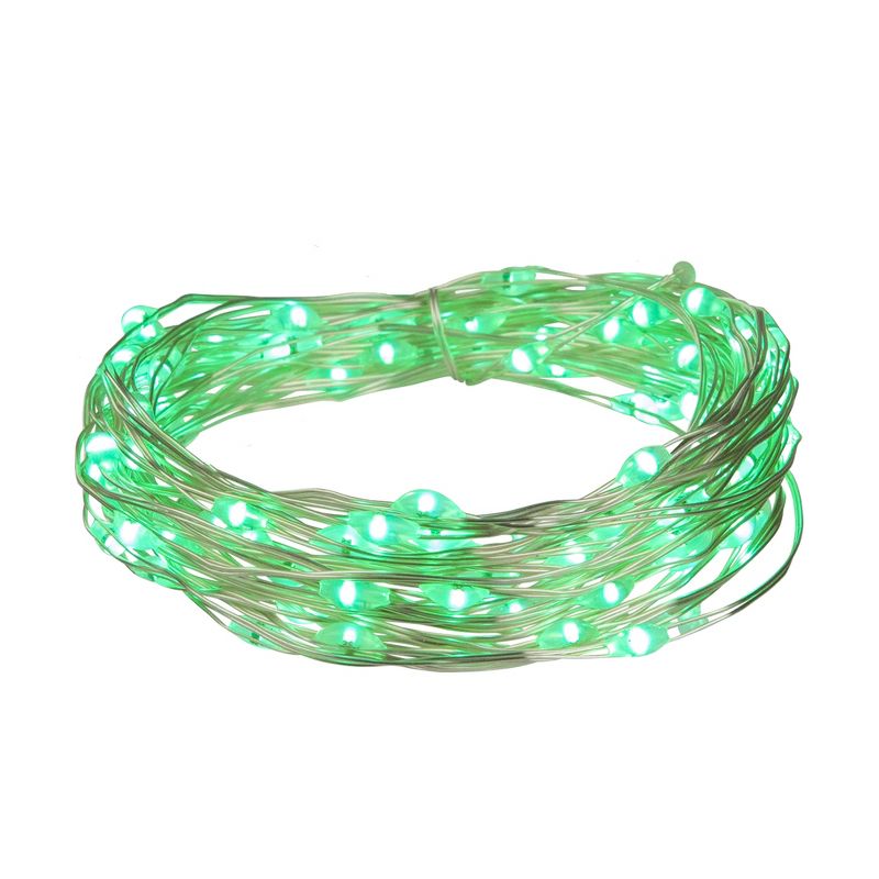 Northlight 100ct Green LED Micro Fairy Lights, 16ft Copper Wire, 2 of 5