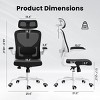 NicBex Ergonomic Office Chair with Lumbar Support,Home Office Desk Chair with Headrest,Flip-Up Arms,Swivel Computer Chair for Home Study Room - 2 of 4
