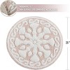 FONTOI Bathroom Rugs Bath Mat Rug Indoor Carpet Shower Mat Indoor Medallion Floral Pattern Shower Room Bathroom, Pink, 25"*25"*0.5" - 4 of 4