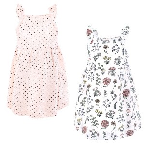 Hudson Baby Infant and Toddler Girls Cotton Dresses, Pastel Wildflower - 1 of 4