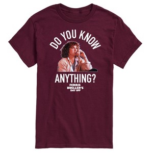 Men's - Ferris Bueller's Day Off - Do You Know Anything Short Sleeve Graphic T-Shirt - 1 of 4