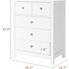 Garvee Elegant 5-Drawer Wooden Dresser – Modern Storage Unit with Metal Handles for Bedroom, Living Room, or Hallway - 2 of 4