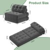 Folding Single Sofa/Loveseat, Futon Sofa Bed, Convertible Sleeper Chair with Pillow Foldable Mattress Back Support, Portable Fold Out Couch - 2 of 4