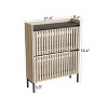 VYNXARIA Fluted,2 Flip Shoe Cabinet,Multi-layer shoe rack,Modern Minimalist,storage cabinet, for entryway - 4 of 4
