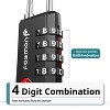 Fosmon TSA Approved Luggage Lock, Combination Padlock with Zinc Alloy Body, Combo TSA Lock for Luggage, Suitcase, Locker, Gym, Backpack - Black - 3 of 4