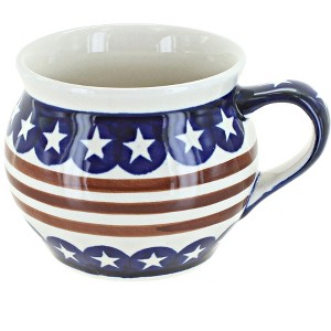 Blue Rose Polish Pottery 910 Zaklady Bell Shaped Mug - 1 of 2