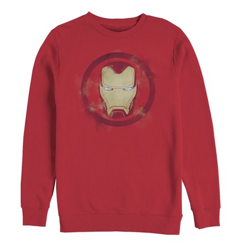 Men's Marvel Avengers: Endgame Smudged Iron Man Sweatshirt - Red - 3X Large