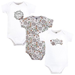 Hudson Baby Infant Girl Cotton Bodysuits, Mamas Bestie Flower - 1 of 4