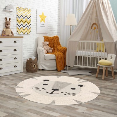 Hauteloom Round Area Rug   Ivory