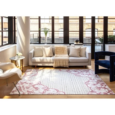 Elizabeth Sutton Vera VE65C Modern Floral Area Rug