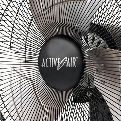 Active Air Black Metal 16-Inch Wall Mount Oscillating Fan