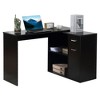 NicBex Home Office Desk L-Shape Morden Corner Desk with Shelves, Drawer and Cabinet Rotating Writing Desk for Office, Study, Living Room - 4 of 4