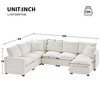 110" Chenille U-Shaped Modular Sectional Sofa, 7-Seat Design - 2 of 4