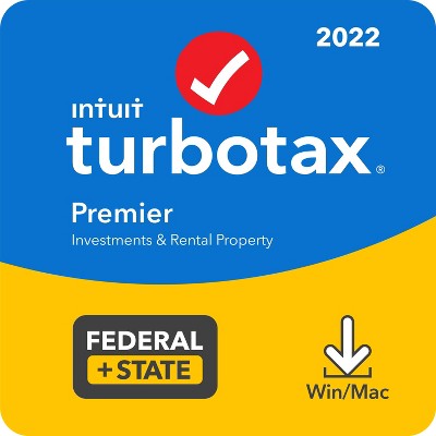 Turbotax Premier 2022 Federal And State Tax Software Download : Target