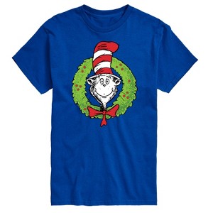 Men's The Cat in the Hat Cat Wreath Short Sleeve Graphic T-Shirt - Royal Blue - LG Big and Tall - 1 of 4