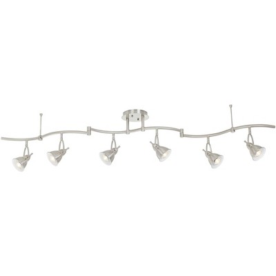 Pro Track Swell 6-Light Brushed Nickel Bell LED Track Fixture