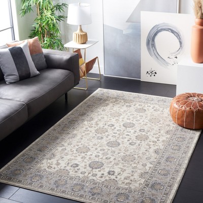 Sofia Light Gray and Beige Synthetic Rectangular Area Rug