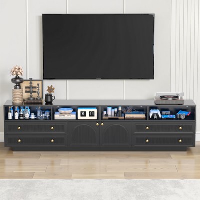 Gymojoy 86.6in LED TV Stand for 85/90/95/100 inch TV, Modern LED TV Stand Cabinet for Living Room