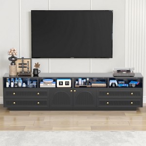 Gymojoy 86.6in LED TV Stand for 85/90/95/100 inch TV, Modern LED TV Stand Cabinet for Living Room - 1 of 4