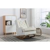 Rocking Accent Chair, Tufted Upholstered Luxury Wingback for Nursery, Living Room - 4 of 4