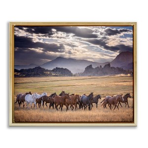 Stupell Industries Galloping Horses Cloudy Mountains, 31" x 25" - 1 of 4