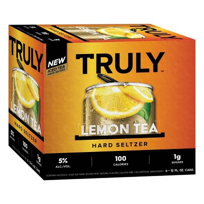 Truly Lemon Tea Hard Seltzer - 6pk/12 fl oz Slim Cans