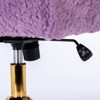 GDFStudio Webb Adjustable Faux Shearling Swivel Office Chair with Gold Metal Base - 4 of 4