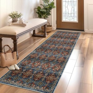 Garvee Machine Washable Area Rug with Non-Slip Backing Soft Easy Clean Low Pile Runner Rug for Living Room Bedroom Dining Room - 1 of 4