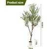 Coucheta 5/6/7ft Artificial Olive Tree with Planter, Realistic Faux Potted Plant with Fruits for Home Office Indoor Decor, Green - 2 of 4
