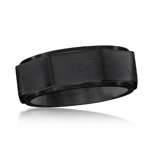 Metallo Stainless Steel Geometric Spinner Ring - Black Plated - Available Sizes:  9 ,  13 ,  12 ,  11 ,  10 - 1 of 3