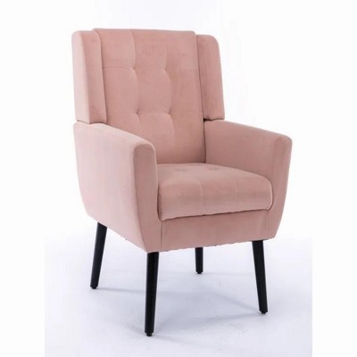29.5"Modern Soft Velvet Material Ergonomics Accent Chair,Pink