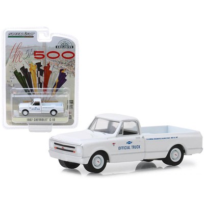 1967 Chevrolet C-10 Pickup Truck White "51th Annual Indianapolis 500 Mile Race" Official Truck 1/64 Diecast Greenlight