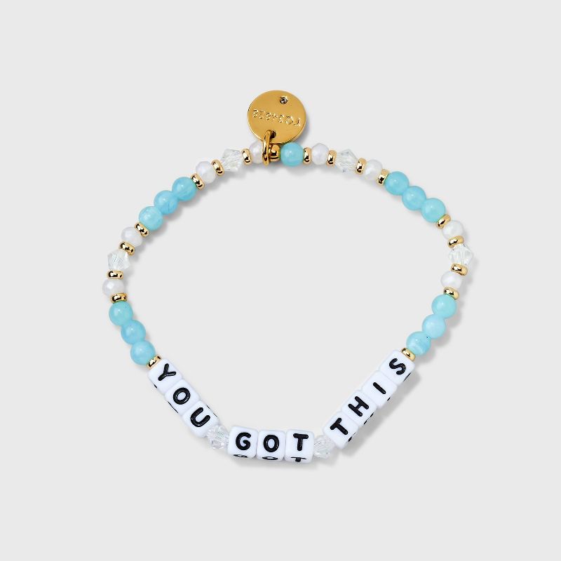 Little Words Project You Got This Beaded Bracelet - Light Blue, 3 of 6