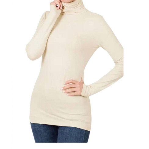 Women s Luxe Rayon Turtleneck Top ZENANA L