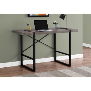 PAGED Simple Modern Computer Desk, 48" L Home Office Desk with Wooden Desktop and Black Metal Legs for Office, Study - 1 of 4