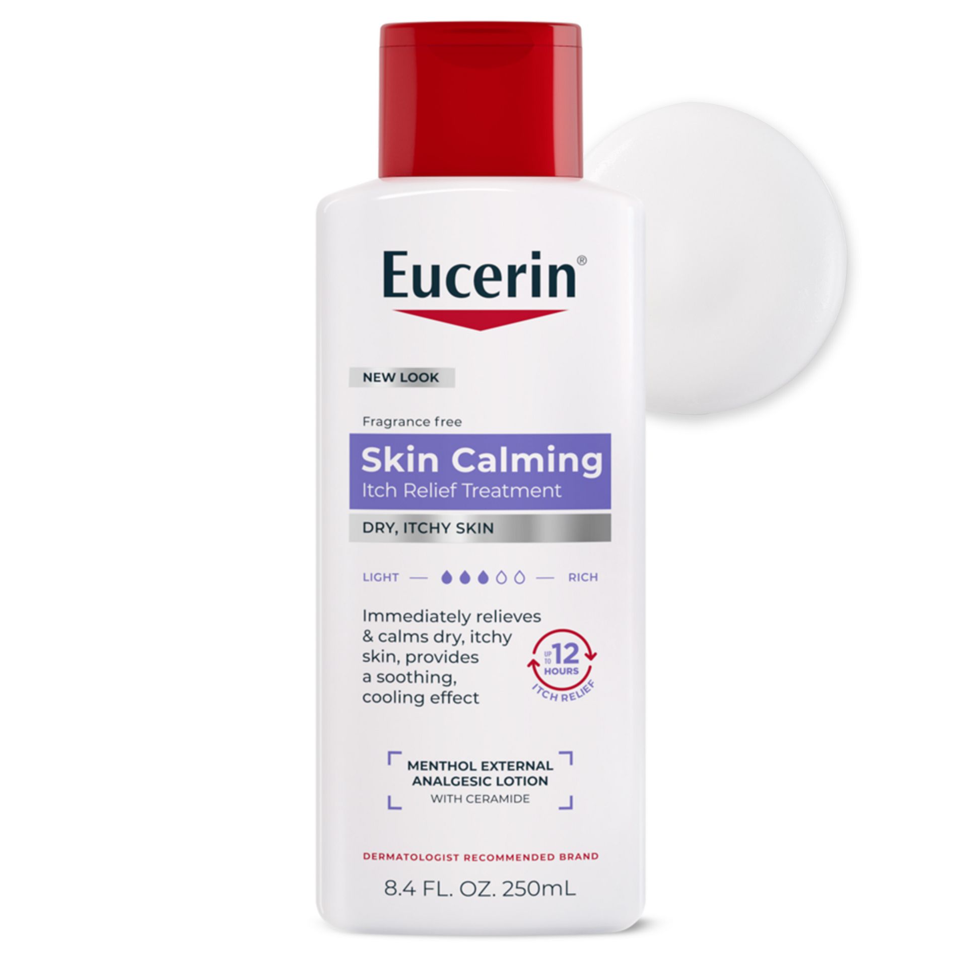 Eucerin Itch Relief Intensive Calming Lotion for Sensitive Dry Skin Unscented - 8.4 fl oz