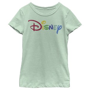 Girl's Disney Classic Multicolored Logo T-Shirt - 1 of 4