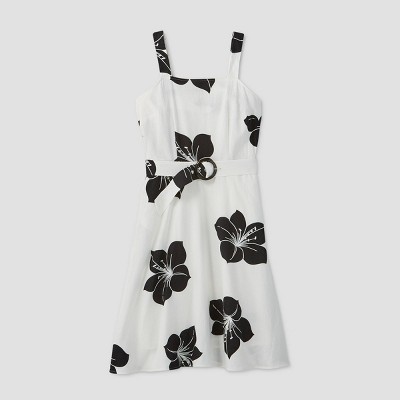 target white floral dress