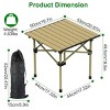 Racxily Folding Camping Table, Portable Lightweight Carbon Steel Roll-up Desk with Carry Bag, for Outdoor Beach Backyard Party Patio - 4 of 4