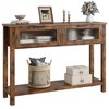 Farmhouse Sofa Table - Console Table with Glass Drawers - 3 of 4