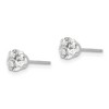 Black Bow Jewelry 5.25mm Round Cubic Zirconia Stud Earrings in 14k White Gold - 2 of 4