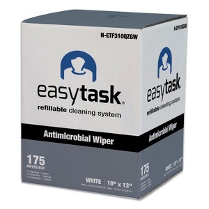 HOSPECO Easy Task F310 Wiper, Quarterfold, 1-Ply, 10 x 13, White, Zipper Bag, 175/Bag - 1 of 4