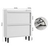 Jojoka Wooden Shoe Cabinet with Adjustable Shelves, Hidden Flip Storage for Entryway, Hallway, or Living Room - 2 of 4