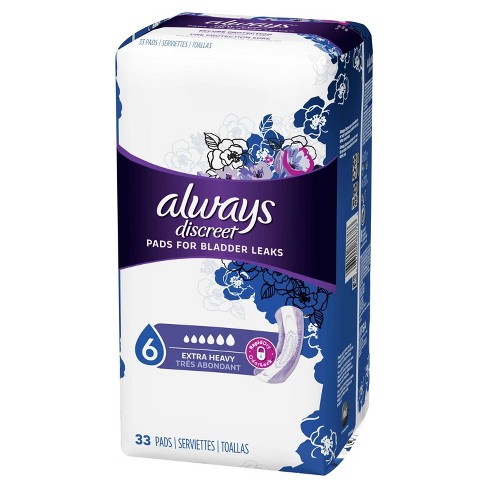 Always Discreet Extra Heavy Absorbency Pads For Bladder Leaks - 33ct ...