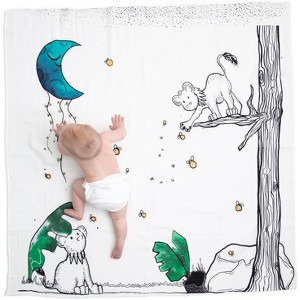 JumpOff Jo 100% Cotton Baby Milestone Blanket Swaddle - 47" x 47" - 1 of 4