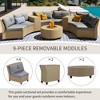 KTMBDW 6 Piece Patio Furniture Set with 6 Rattan Sofa Chairs & 2 Tables, Outdoor Conversation Set with Storage for Backyard, Lawn and Pool - 3 of 4
